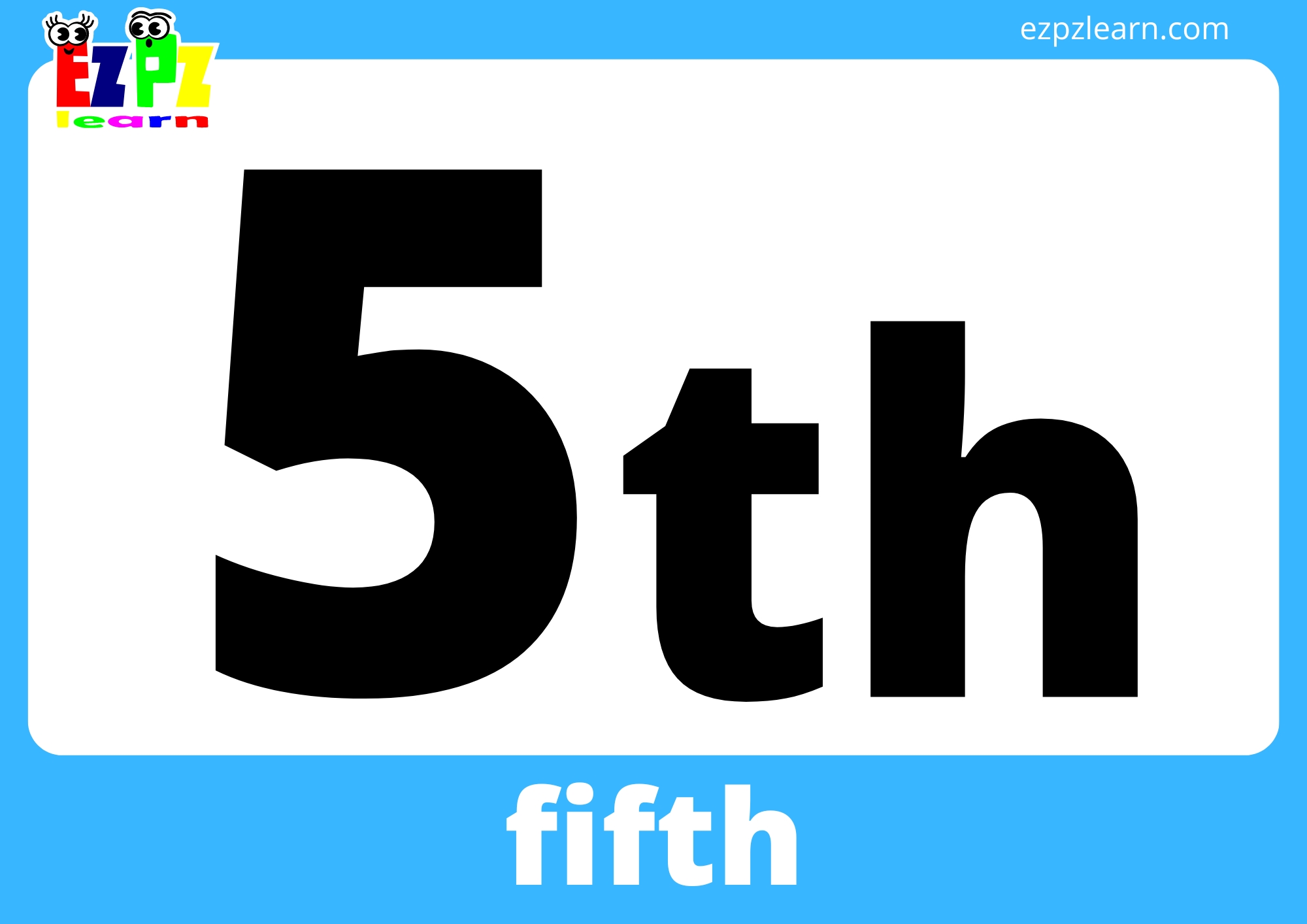 Ordinal Numbers Flashcards 2440